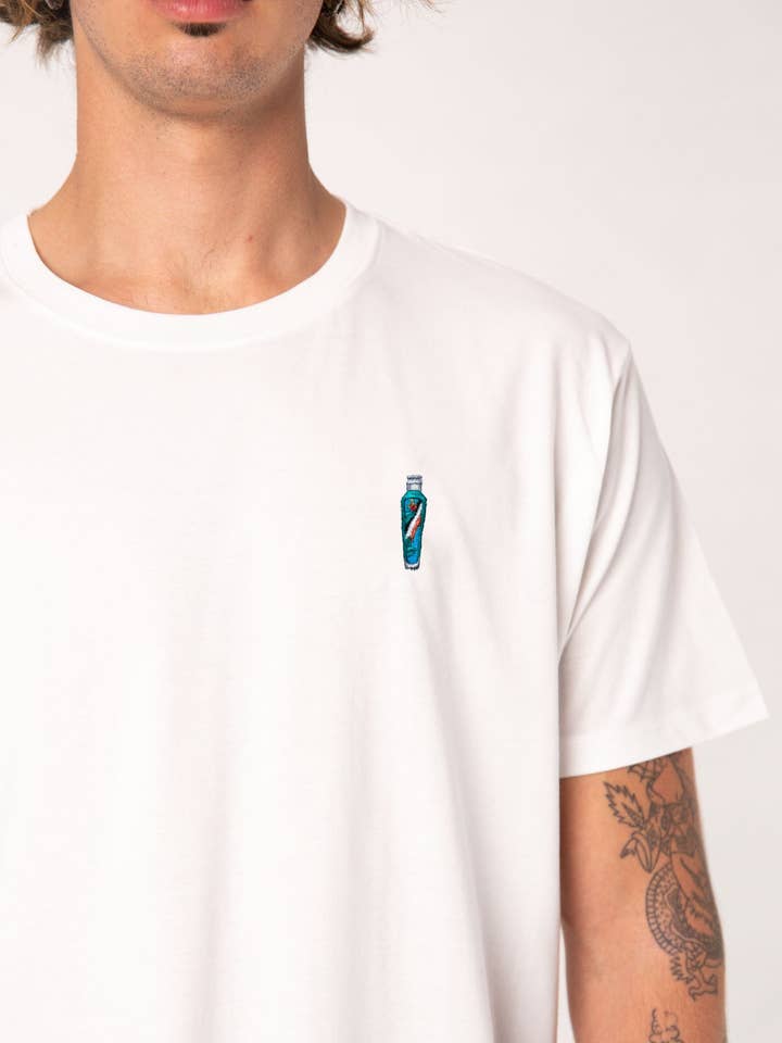 Kümmerling Peppermint | Geborduurd T-shirt van biologisch katoen voor heren voor wholesale door Fashion Drinks