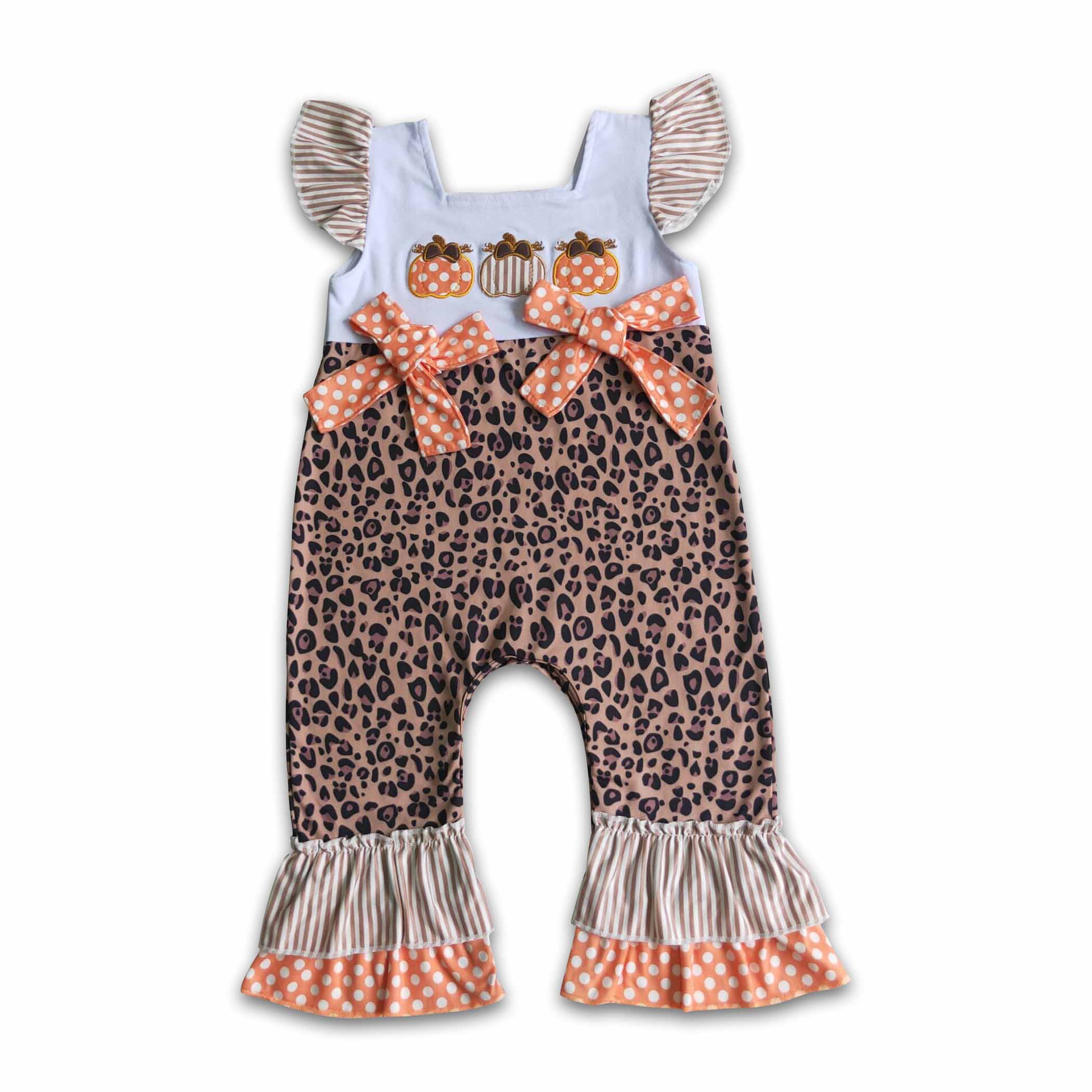Yawoo Garments - Wholesale Jumpsuit - Baby - Baby Pumpkin Applique Romper