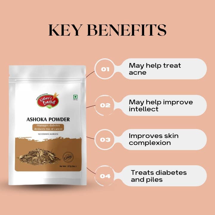 Nature's Basket Ashoka (Saraca asoca) Pulver 227g for engroshandel hos Natures Basket