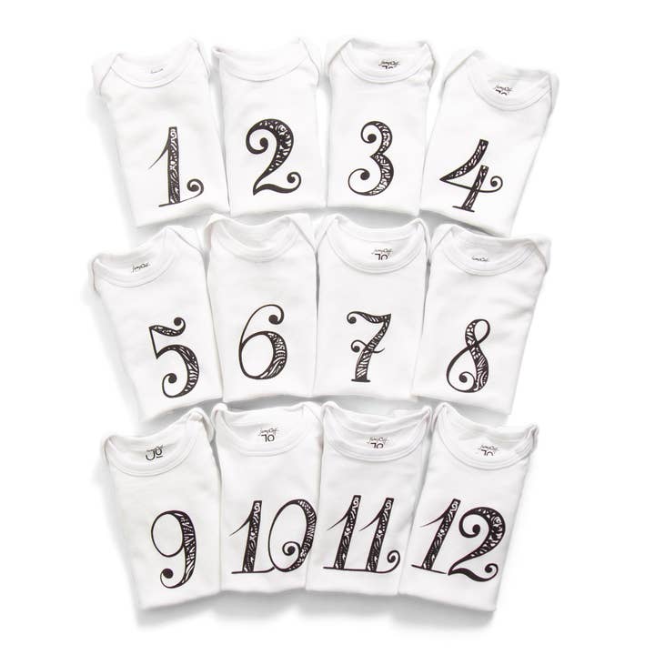 Jump Off Jo - Wholesale Bodysuit (Non-Footed) - Baby - White Seize The Moment Baby Milestone Onesies, 1 Through 12 Bodysuit Set With Numbers