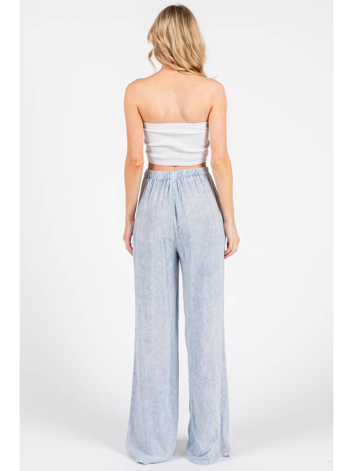 LT Denim Garment Dye Challis Wide Leg Pants - P70387P for wholesale on Faire3