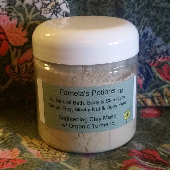 Pamela's Potions All Natural Bath, Body & Skin Care - Wholesale Skincare Face Mask - Brightening/Toning Clay Mask w/ Organic Turmeric
