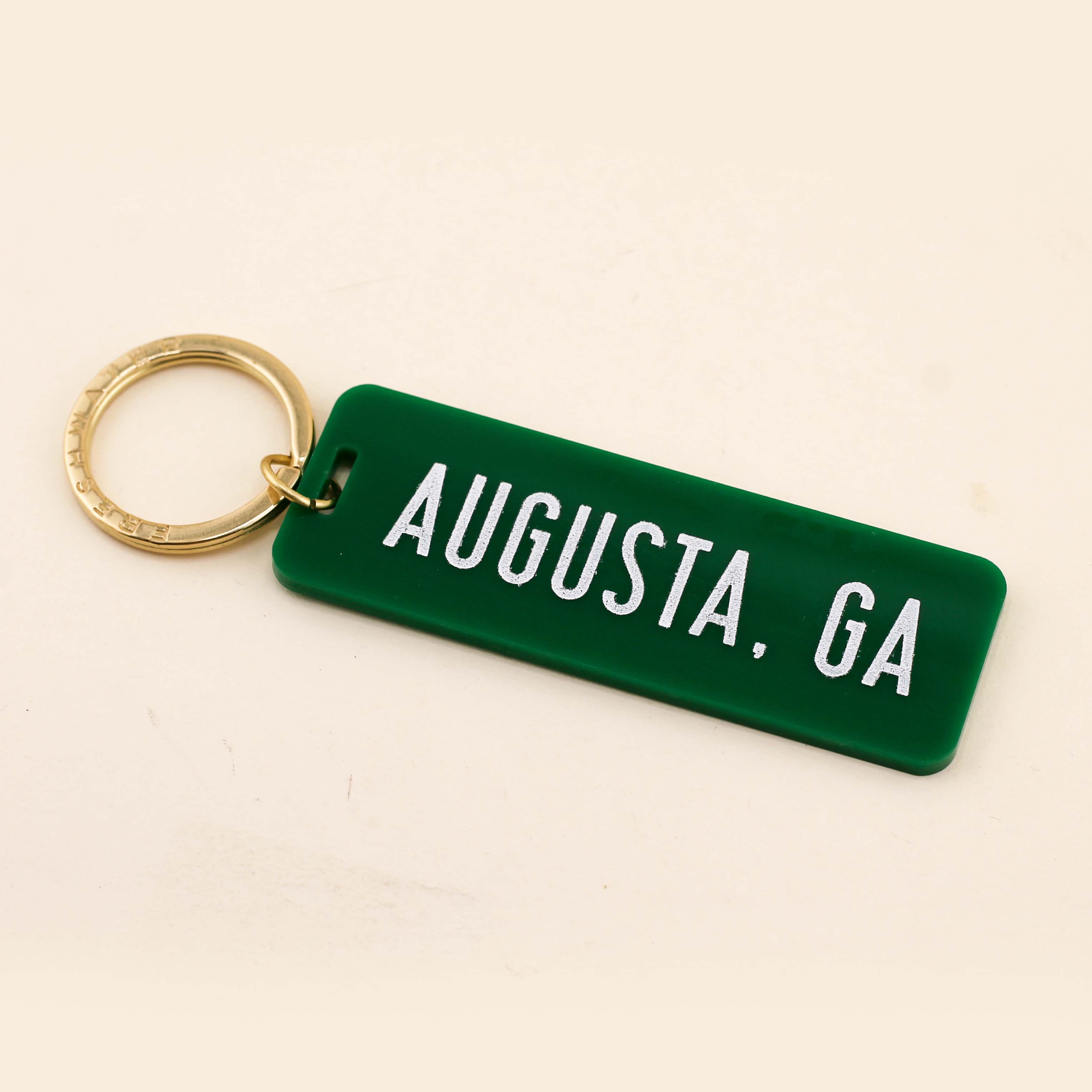 Freshwater Curated Goods - Wholesale Keychain - Unisex - Custom Your City Rectangle Keychain - Classic Block Letters1