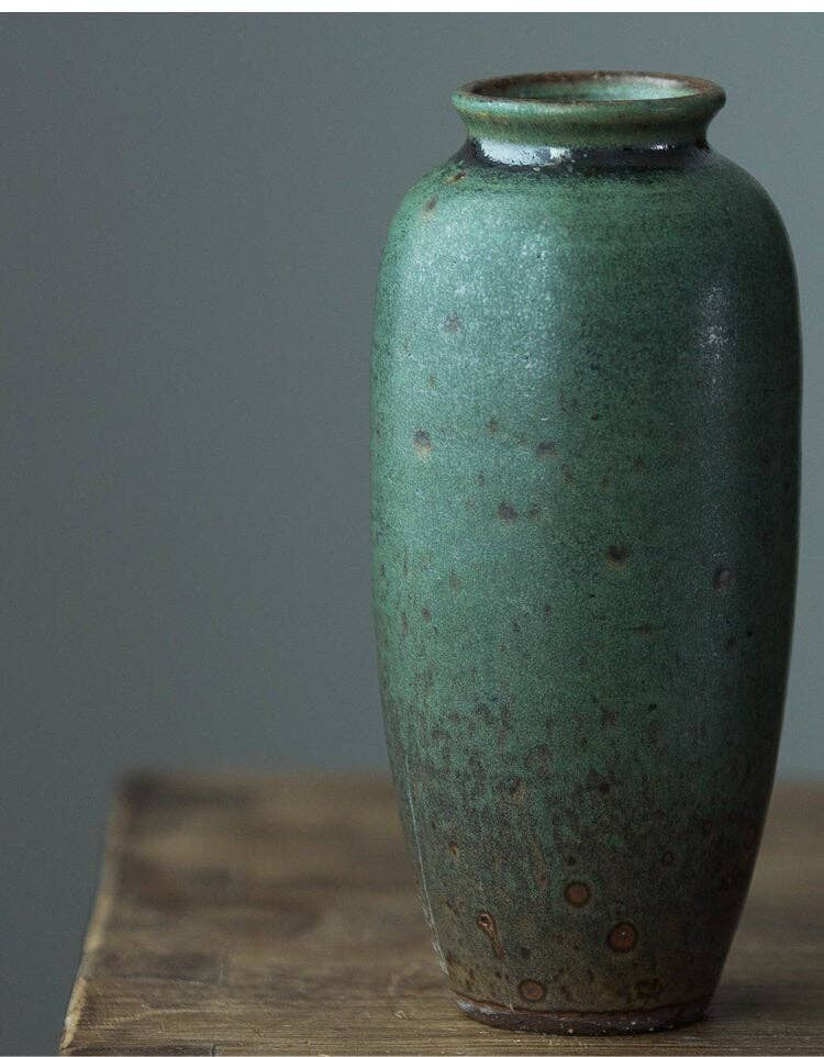 Gohobi （We cover U.S. import duties） - Wholesale Vase - Gohobi Handmade Ceramic Emerald Zen Vase3