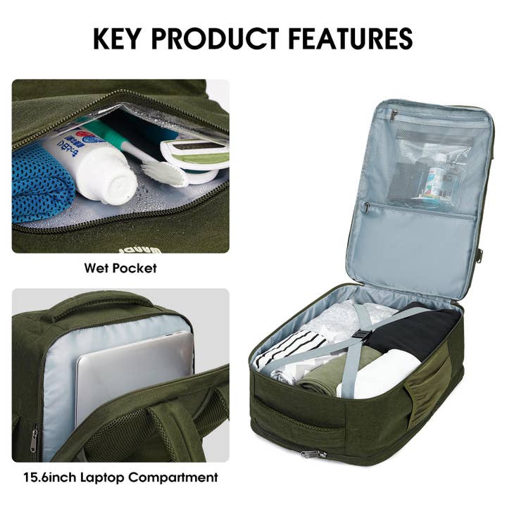 wandf - Wholesale Backpack - Unisex - Laptop Backpack 17 Inch with Wet Pocket For Spirit Airlines29