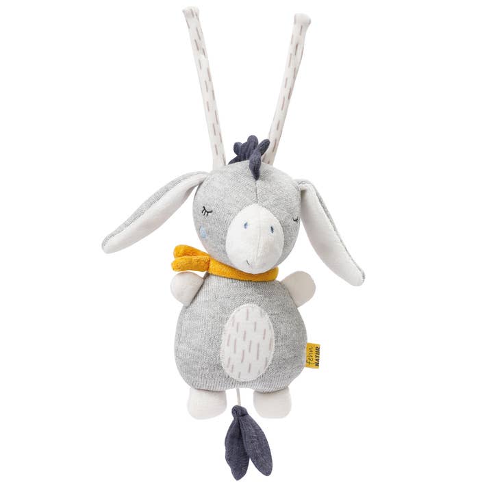 Mini music box donkey FehnNatur - cuddly toy & sleep aid for wholesale by Fehn