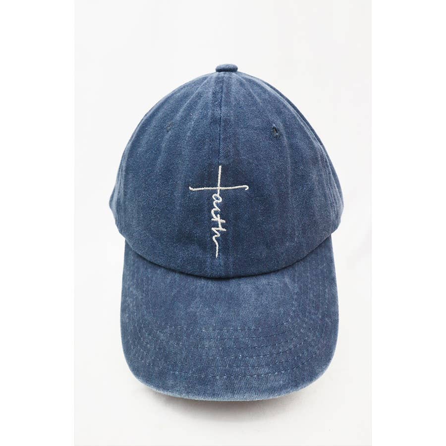 Love and Repeat - Wholesale Baseball Cap - Women's - Faith Embroidered Washed Baseball Cap7