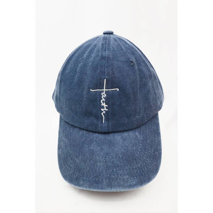 Love and Repeat - Wholesale Baseball Cap - Women's - Faith Embroidered Washed Baseball Cap7