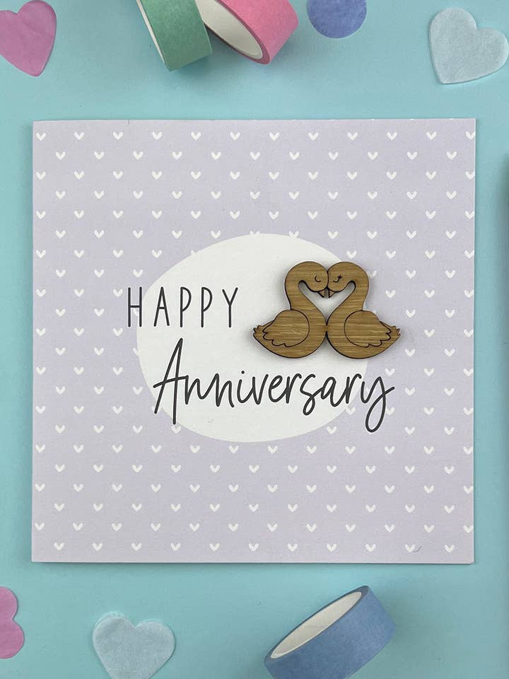 Zwaan Gelukkige Verjaardagskaart voor wholesale door KDee Designs