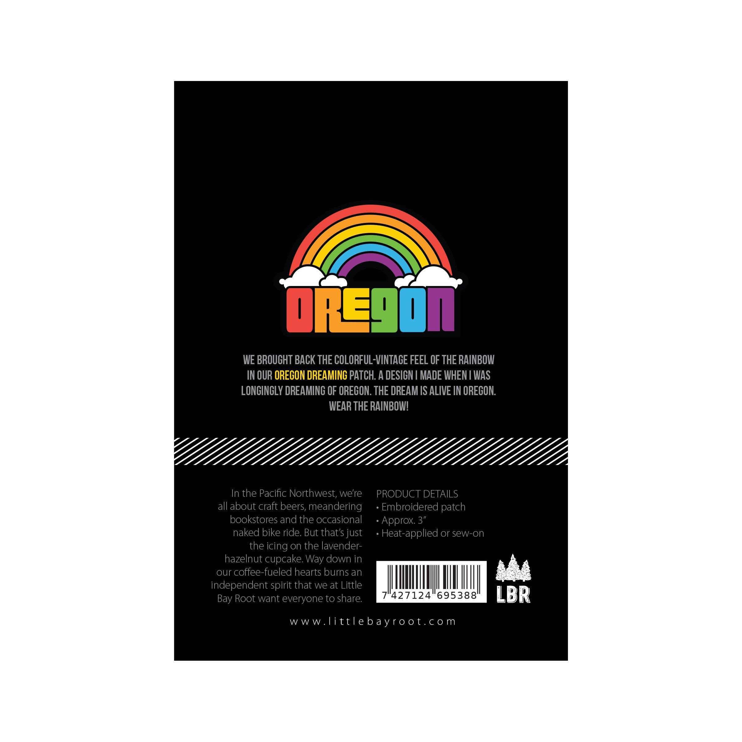 Little Bay Root - Wholesale Patch - Oregon Dreaming Rainbow | Iron-on Embroidered Patch3