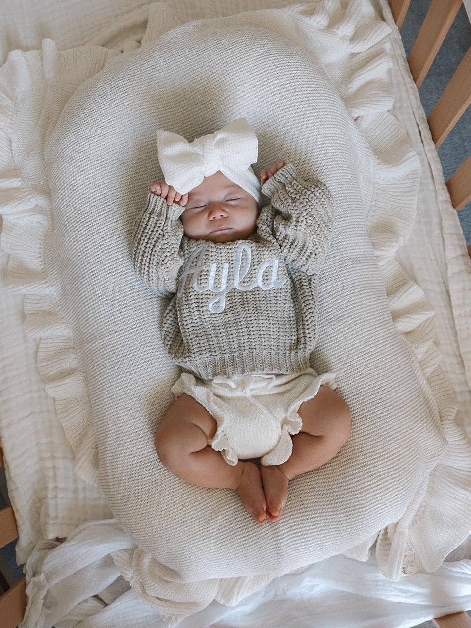 Petite + Co - Wholesale Knit Sweater - Baby - CHUNKY KNIT JUMPER - STONE3