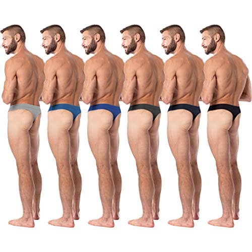 I-Wear Brands - Wholesale Underwear - Men's - 6 Pack of Men's Micro Fiber T-Back Bikini Thong Underwear1