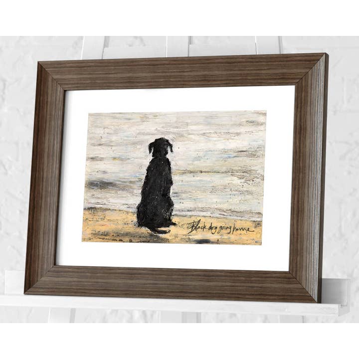 The Art Group - Wholesale Art Print - Sam Toft (Black Dog Going Home) Framed