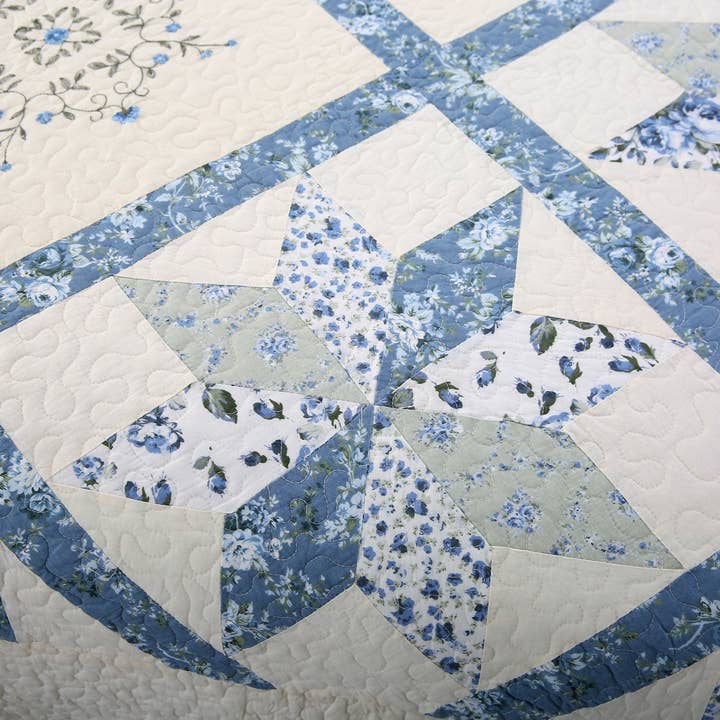 Kasentex - Wholesale Coverlet - Patchwork Bedspread Embroidery Coverlet 100% Cotton8