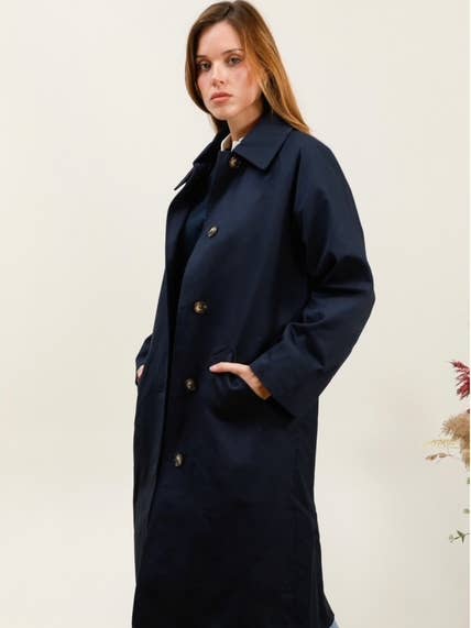 MOOYA - Wholesale Trench Coat - Women's - Long cotton trench coat with paisley lining - MY021
