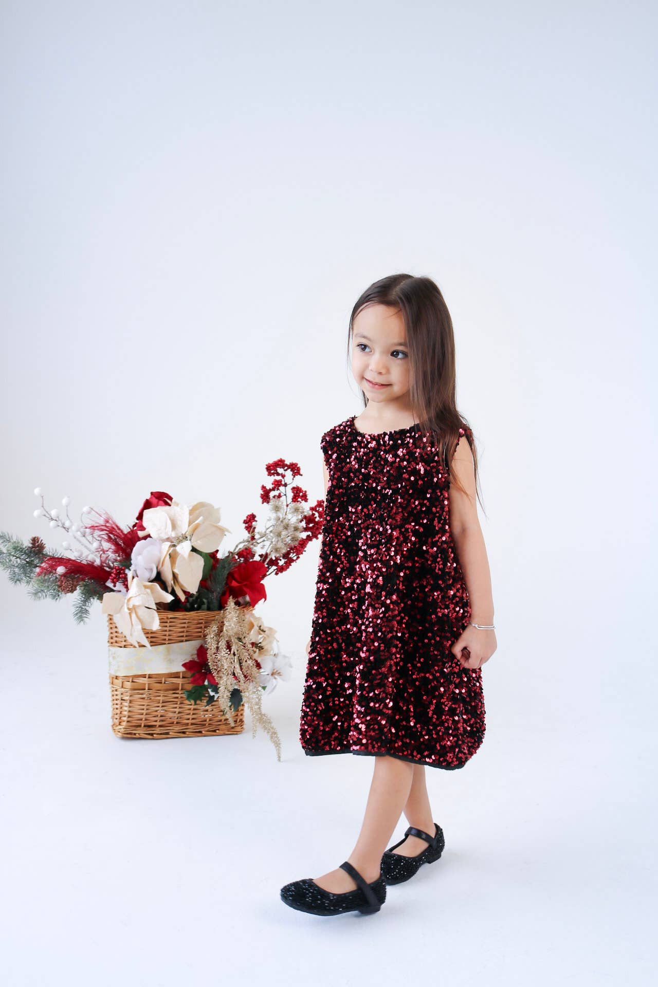 Doe a Dear - Wholesale Dress - Kids - 17128 Sleeveless Sequin Dress w/ Back Velvet Bow (2 Colors)9