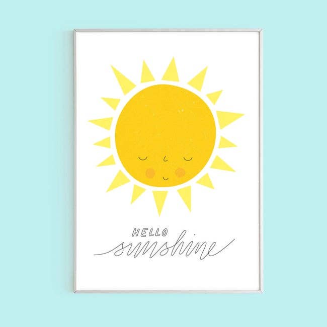 Hello Sunshine Eco-Friendly Print - A3 for wholesale by The Creative Ox