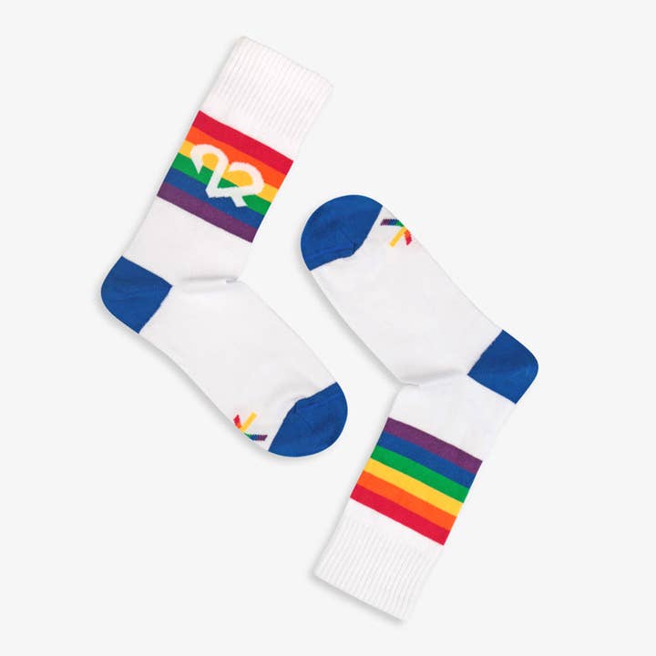 PAAR Socks x Zurich Pride - Chaussettes arc-en-ciel pour la vente par PAAR Socks