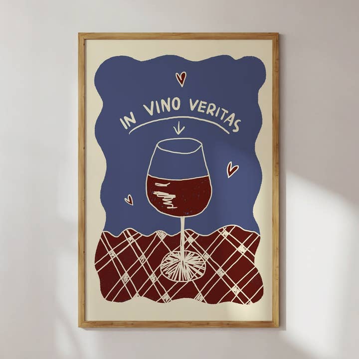 POSTER IN WINE, THERE IS TRUTH for wholesale by Studio Dolci