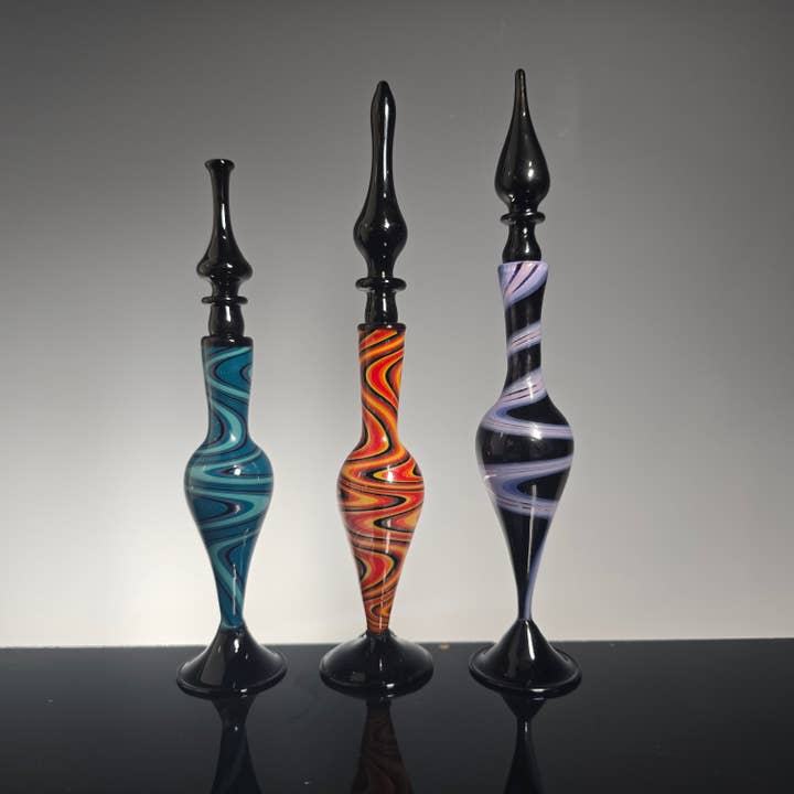 Full Color Perfume Potion Bottle Collection for wholesale by Sunshine Glass Gifts