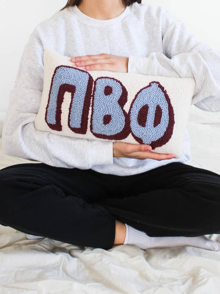 Pi Beta Phi Sorority Hook Pillow for wholesale by Duo Threads