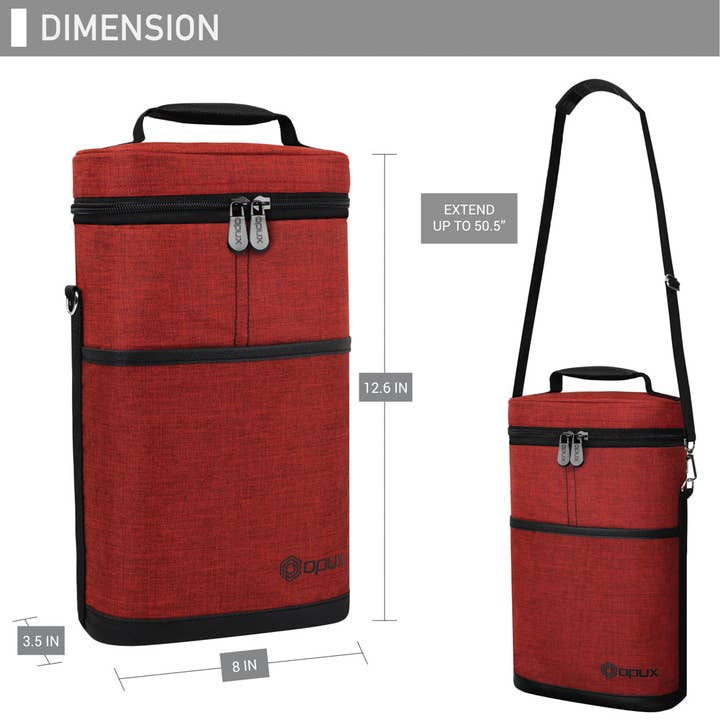 OPUX – Großhandel Weintasche – Weintragetasche für 2 Flaschen78