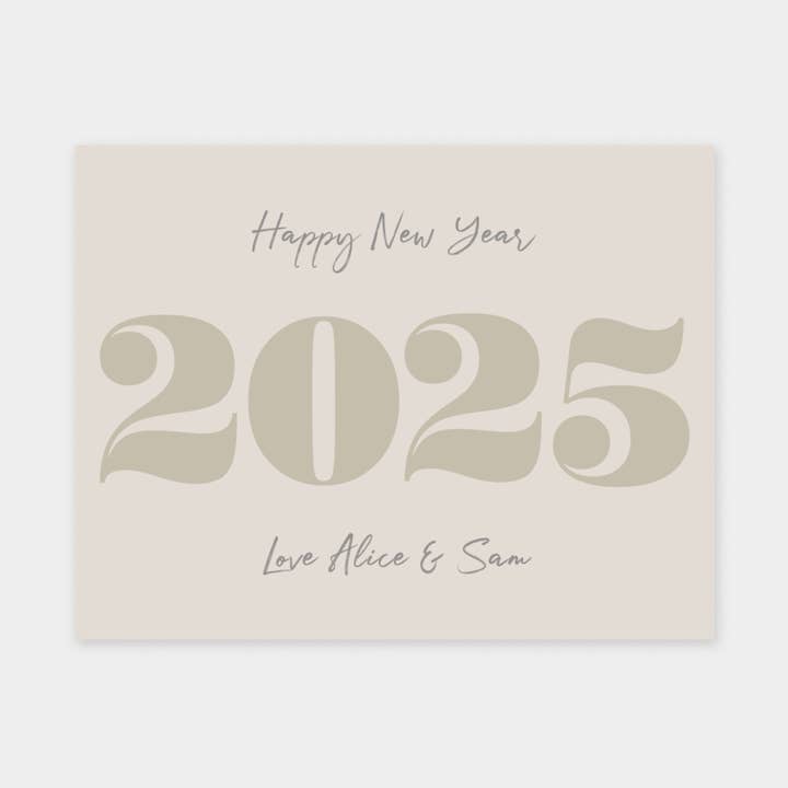 Cartão de Ano Novo de 2025 IV por atacado de The Design Craft