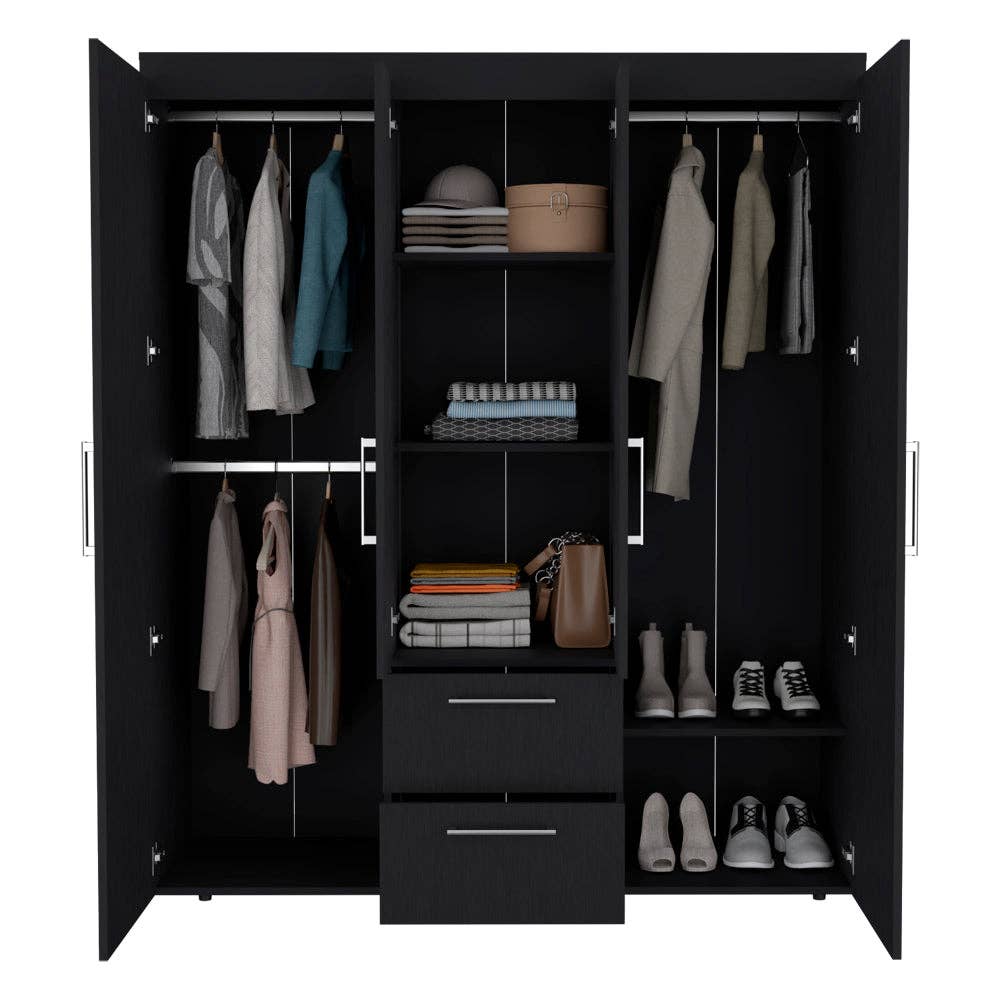 Treevol Furniture - Wholesale Bedroom Furniture - Armoire Elma, Bedroom, Black2