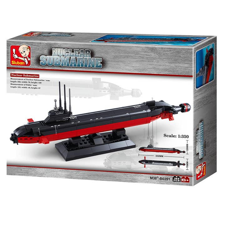 Navy Nuclear Submarine Building Brick Kit (193 Pcs) for wholesale by Texas Toy Distribution