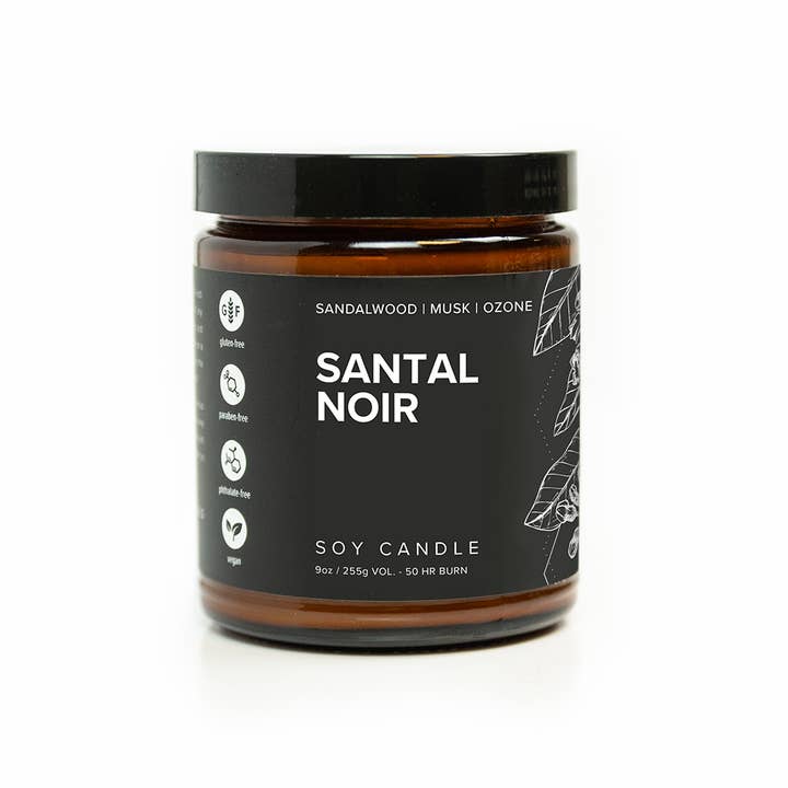 Broken Top Brands - Wholesale Jar/Filled Candle - Santal Noir - 9 oz Soy Candle