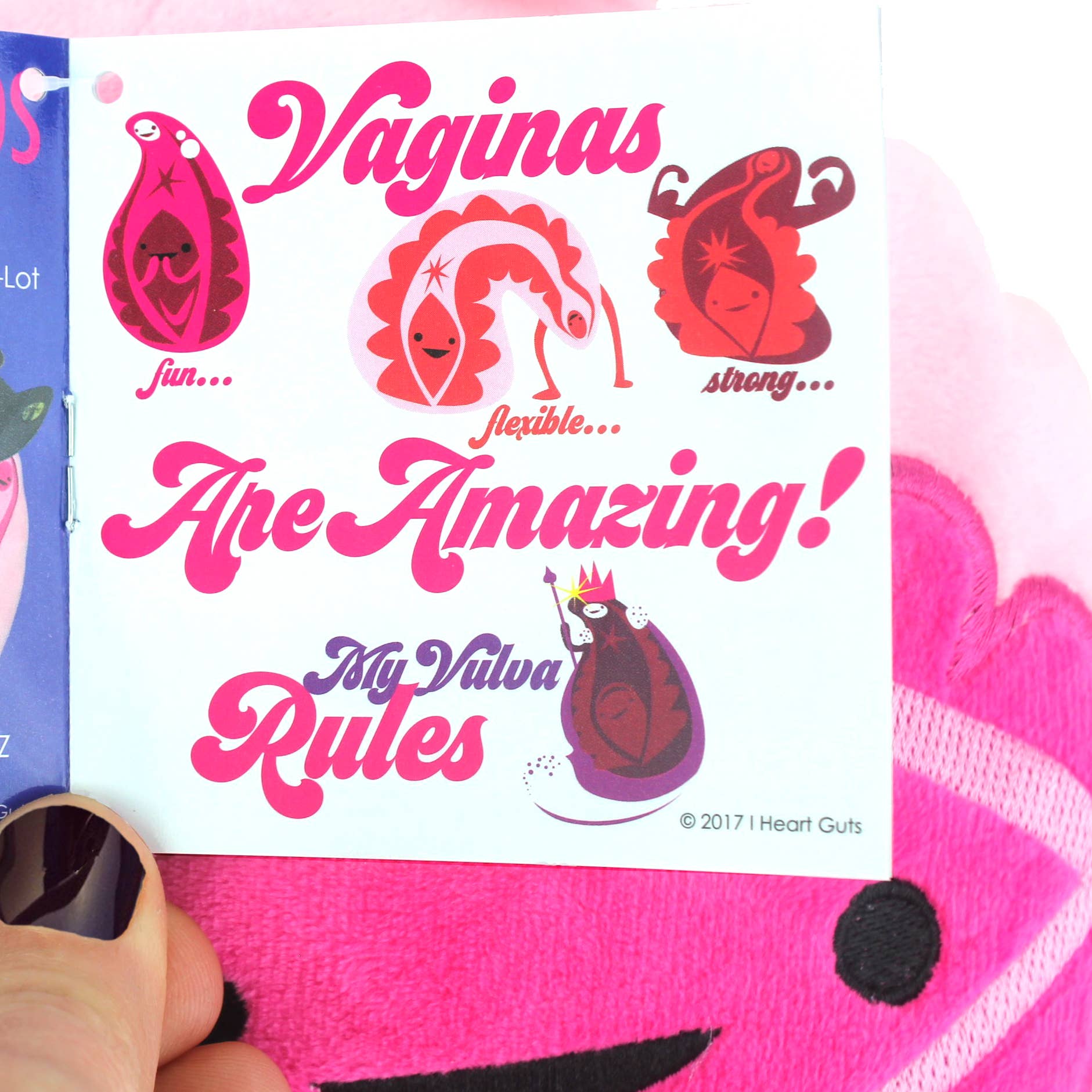 I Heart Guts | Organ Plushies Wholesale - Vendita all'ingrosso Astuccio - Donna - Peluche con cerniera Vulva+Vagina - Yay for the Va-Jay-Jay7