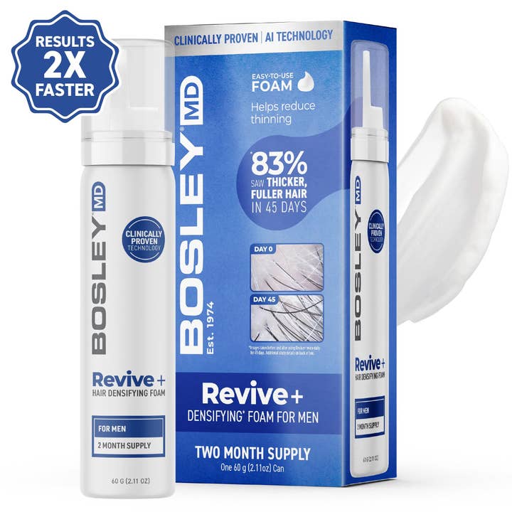 KT Supply - Wholesale Hair Conditioner - Bosley MD Revive Hair Regrowth Treatment Men Foam 2.11oz