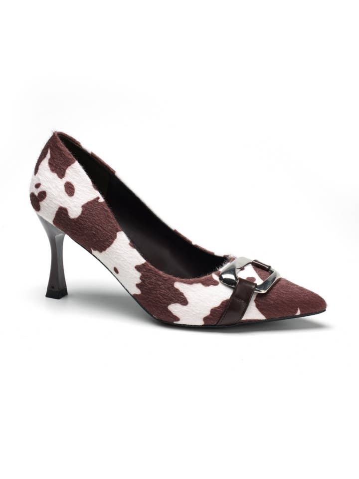 C'M PARIS - Wholesale High Heels - Women's - Pump with Large Decorative Buckle 83384