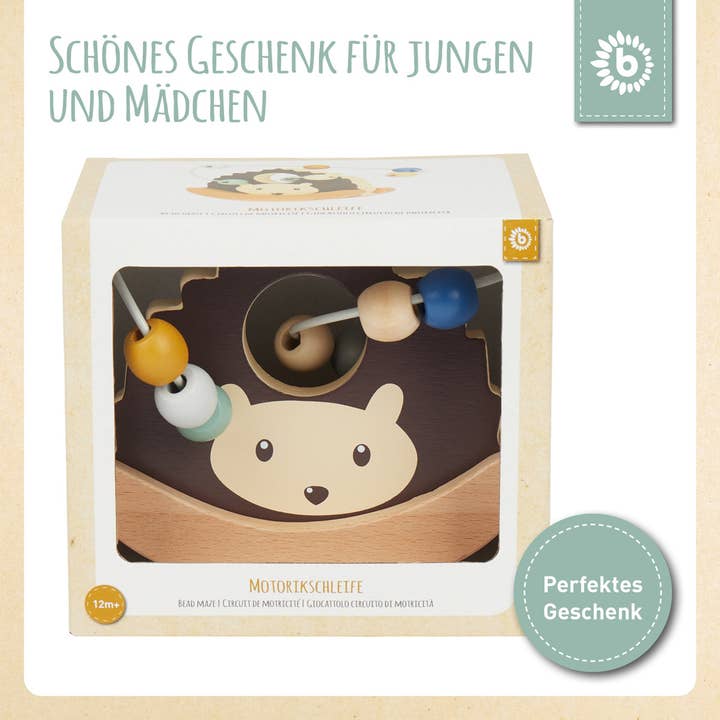 Bieco Spielwaren - Wholesale Wood Toy - Kids - Motor skills loop with seesaw hedgehog8
