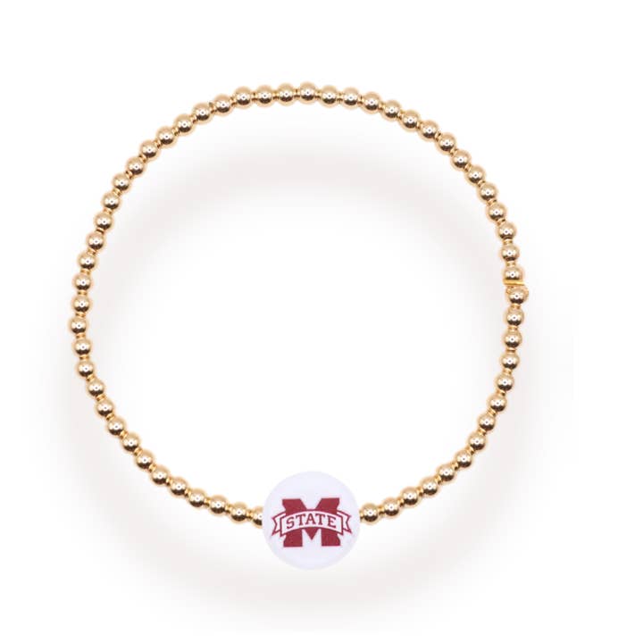 Beaded Blondes - Wholesale Beaded Bracelet - Miss State Logo Bracelet6