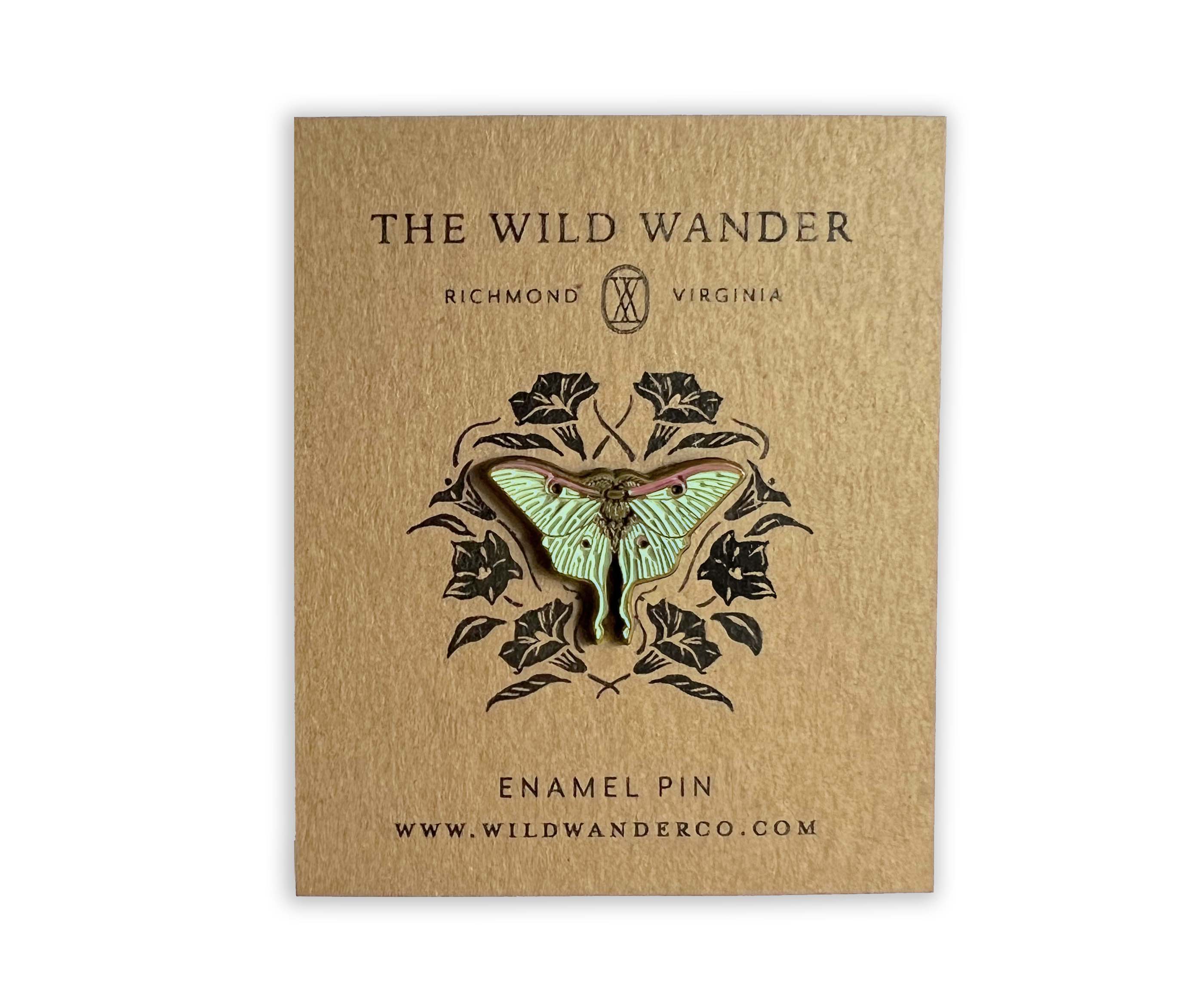 The Wild Wander - Wholesale Lapel pin/button - Luna Moth Enamel Pin