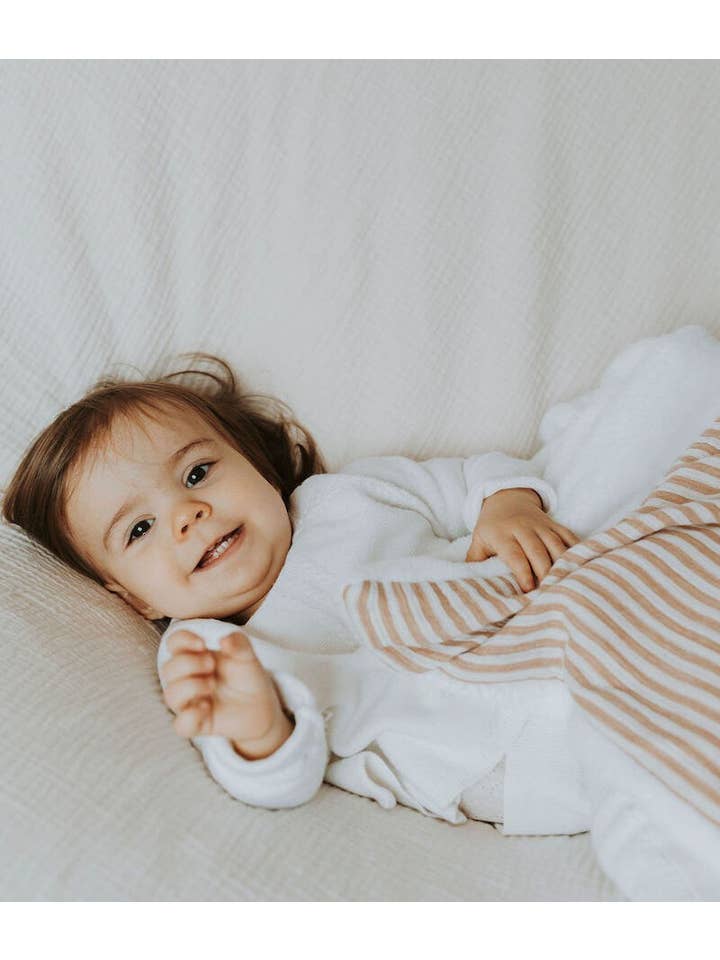 Manufacture des bébés français - Wholesale Bedding Blanket - Kids & Baby - Caramel striped cover3