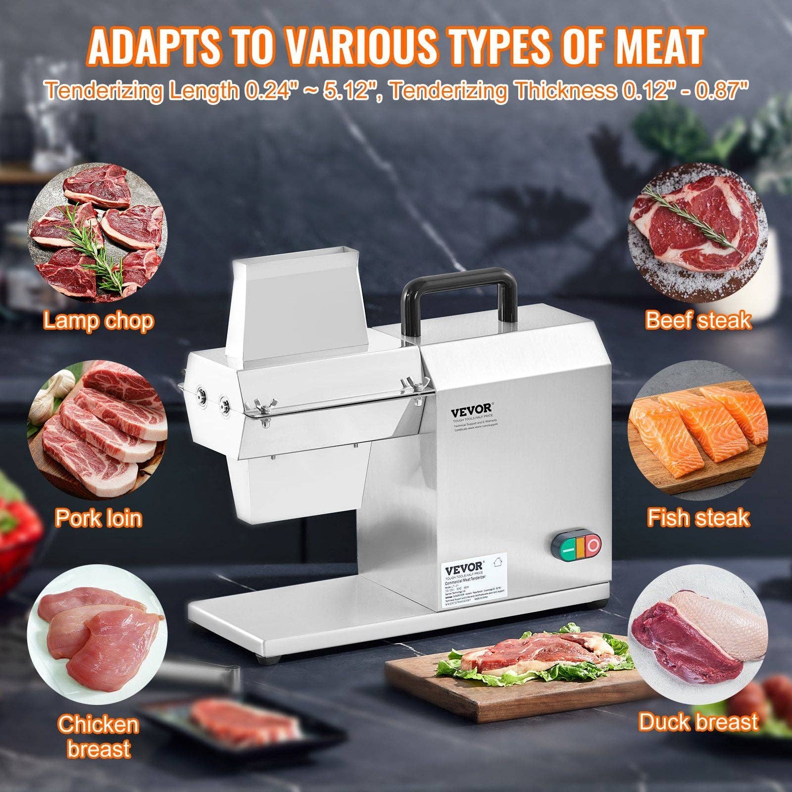 Hard Rock Health Stores - Wholesale Kitchen Appliance - Commercial Meat Tenderizer, Heavy Duty Stainless Steel3