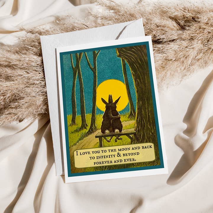 Cheerful Whimsies – wholesale Love card – Greeting Card. I Love You To The Moon And Back To Infinity..2