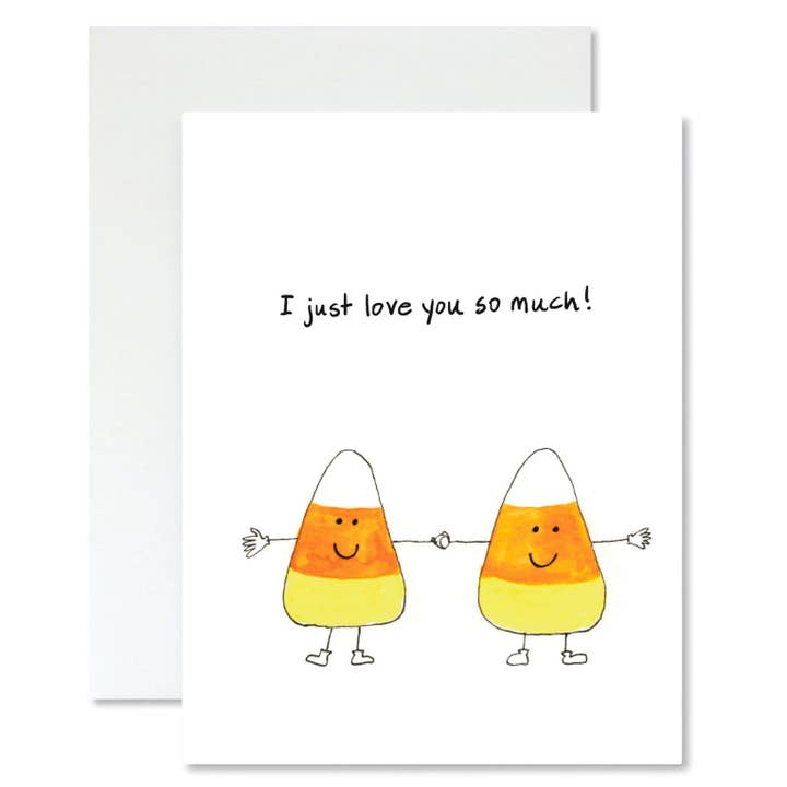 Candy Corn Love Card for wholesale by Mabel Paper Co.
