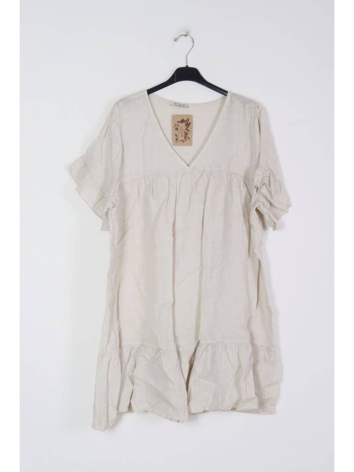 LÉA & LUC - Wholesale Dress - Women's - Short dress in 100% linen REF.1885/124