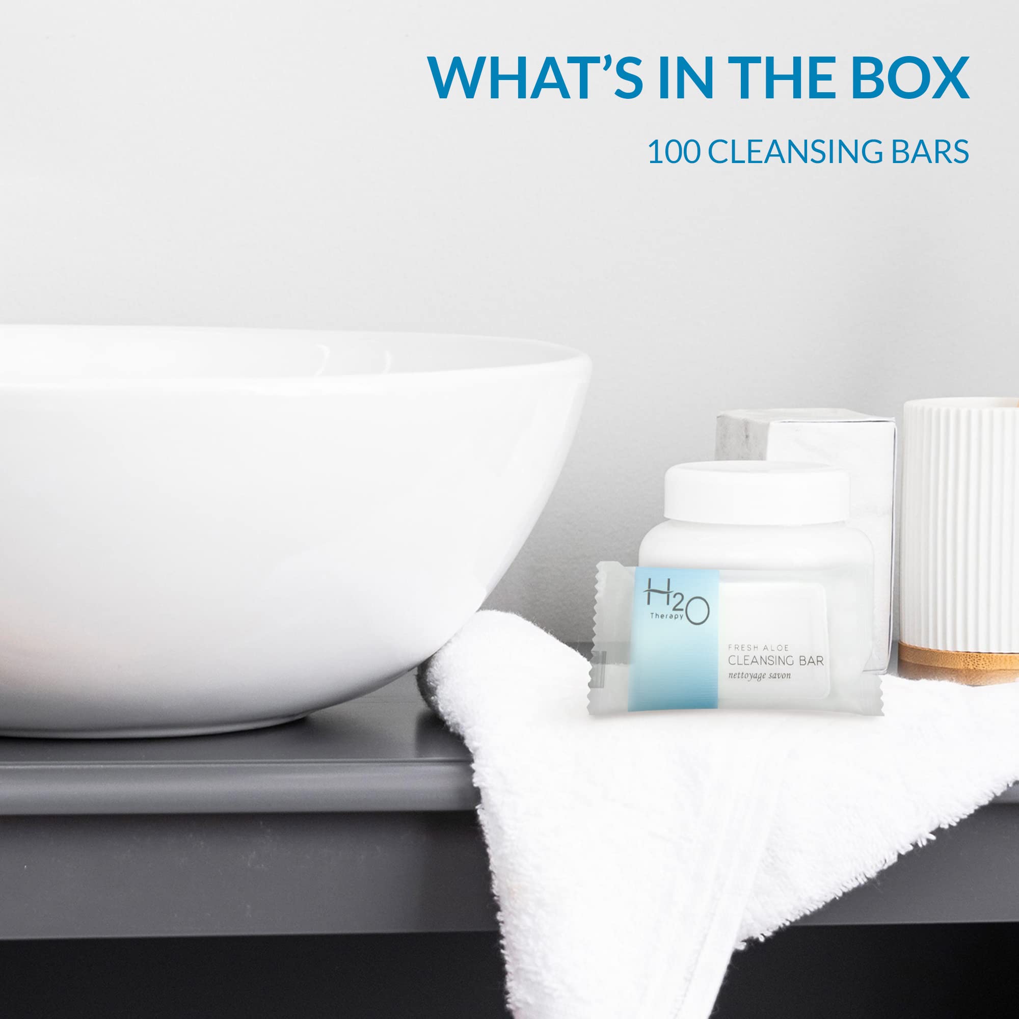 Diversified Hospitality Solutions - Vente Pains de savon - Savon en barre H2O, articles de toilette format voyage, 25 g (lot de 100)2