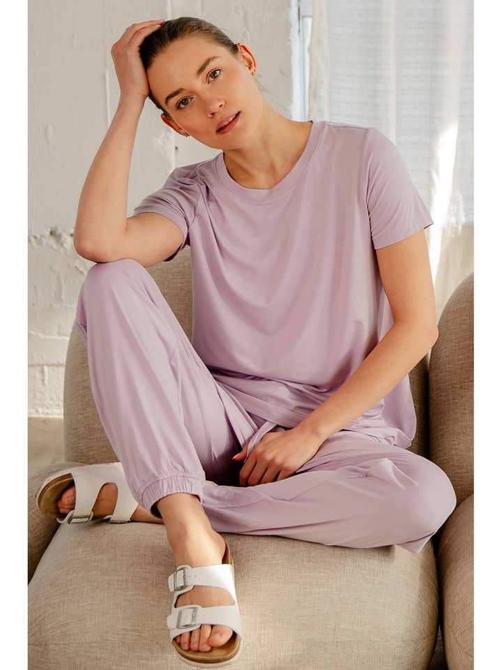 VISCOSE MODAL SHORT SLEEVE TOP for wholesale by Rae Mode