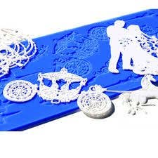 Silicon Lace Mould: Eternal Romance for wholesale by Crystal Candy Unique Cake Decorations
