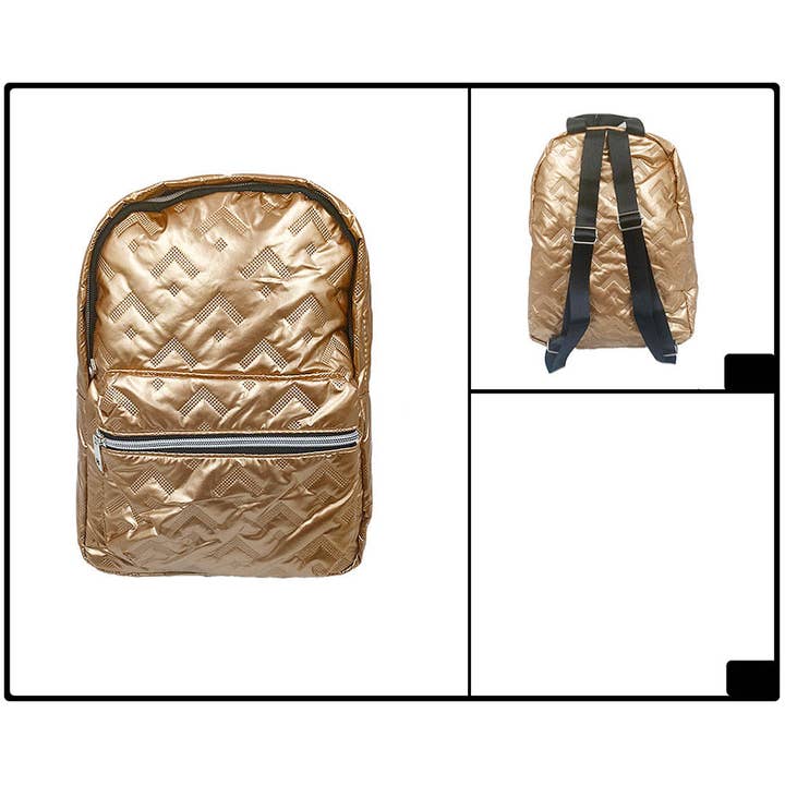 Sensibling Corp. - Wholesale Backpack - Women's - Shiny Quilted Everyday Backpack Bag3