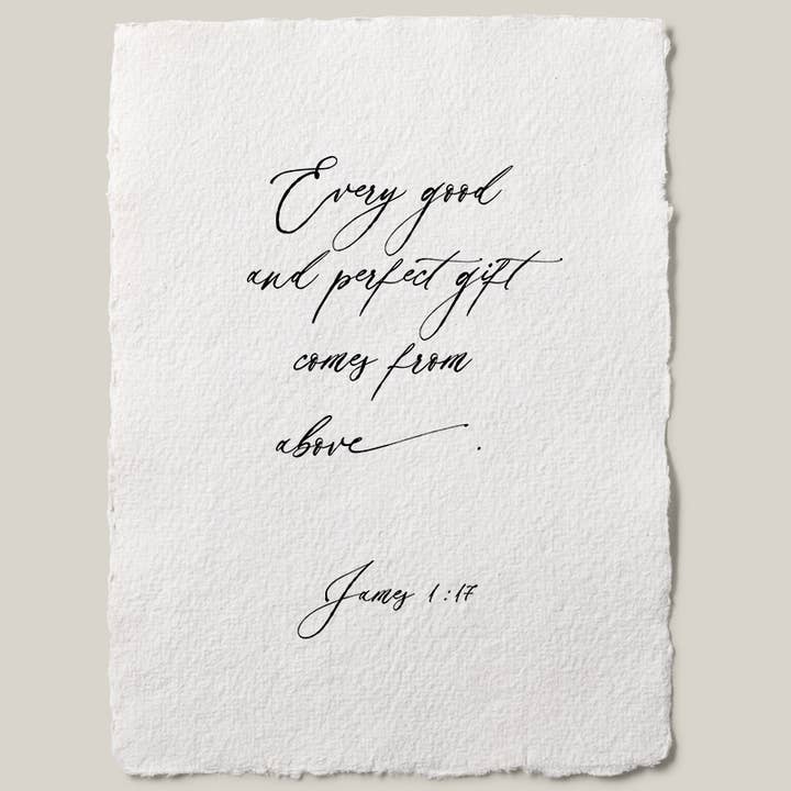 Print - « Tous les bons et parfaits cadeaux... » pour la vente par Lenny & Eva