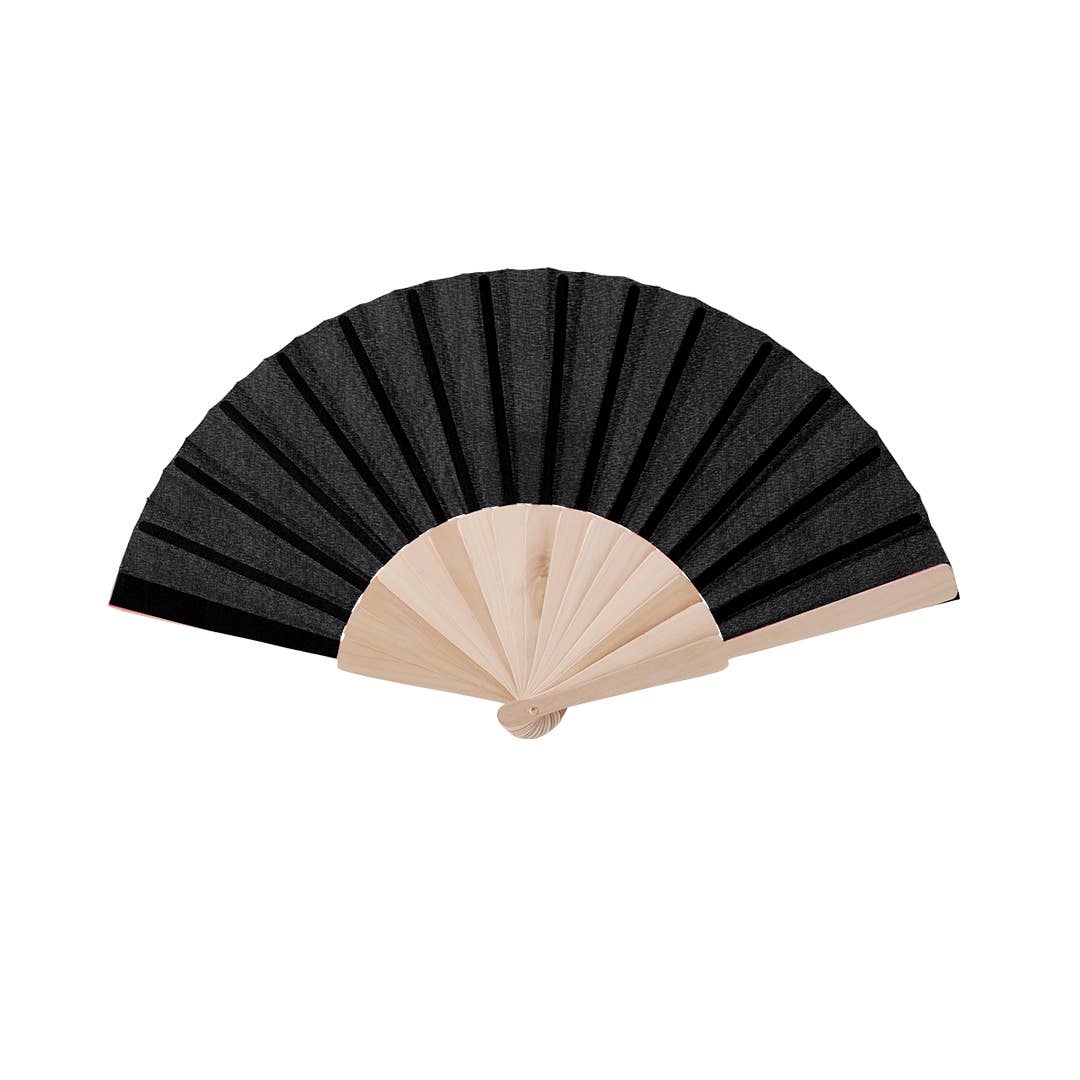 Fustik – wholesale Handheld folding fan – Customized Wooden Fan with Printed Colored Fabric6