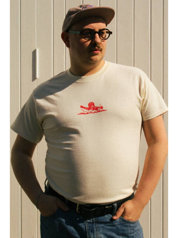 Family Store UK – wholesale Screen printed t-shirt – unisex – "Blobby" Natural Tee by Family Store3