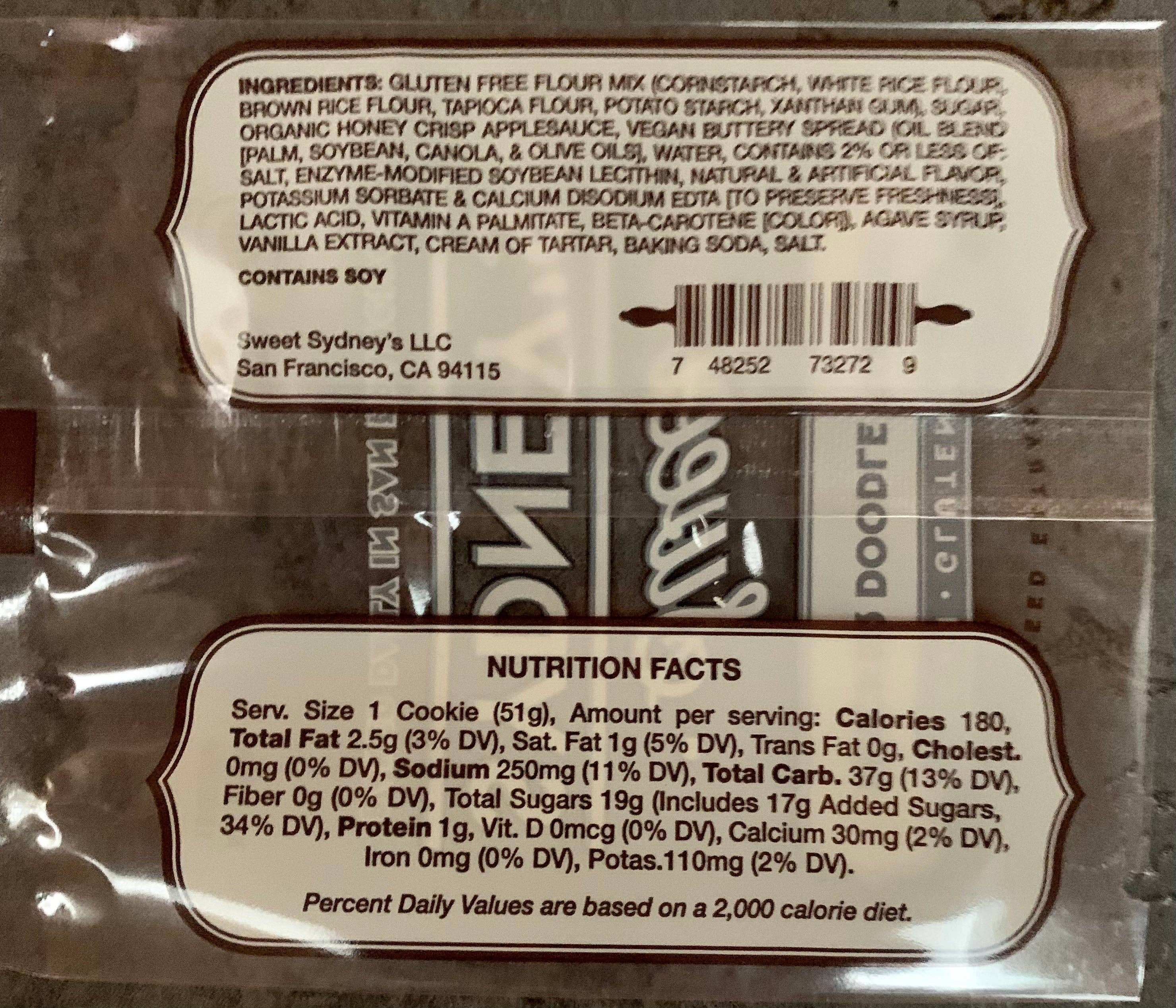 Sweet Sydney's - Wholesale Cookie - Too Good Vegan/Gluten Free Cookies - Variety 15 Pack4