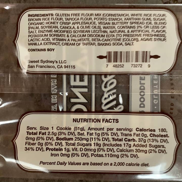 Sweet Sydney's - Wholesale Cookie - Too Good Vegan/Gluten Free Cookies - Variety 15 Pack4